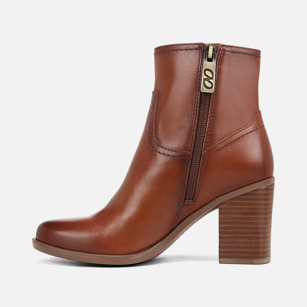 Naturalizer Kalina Ankle Bootie - Cider Spice Brown Leather Naturalizer Kalina Ankle Bootie - Cider Spice Brown Leather