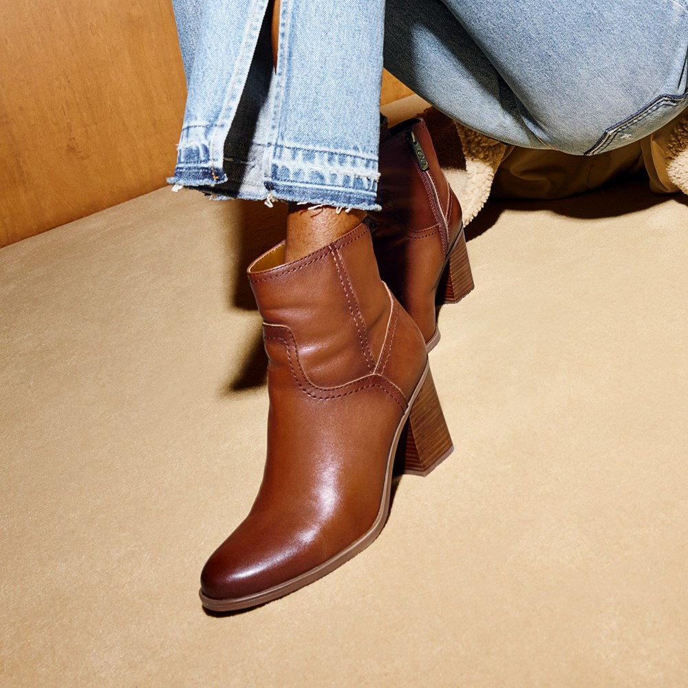 Naturalizer Kalina Ankle Bootie - Cider Spice Brown Leather Naturalizer Kalina Ankle Bootie - Cider Spice Brown Leather