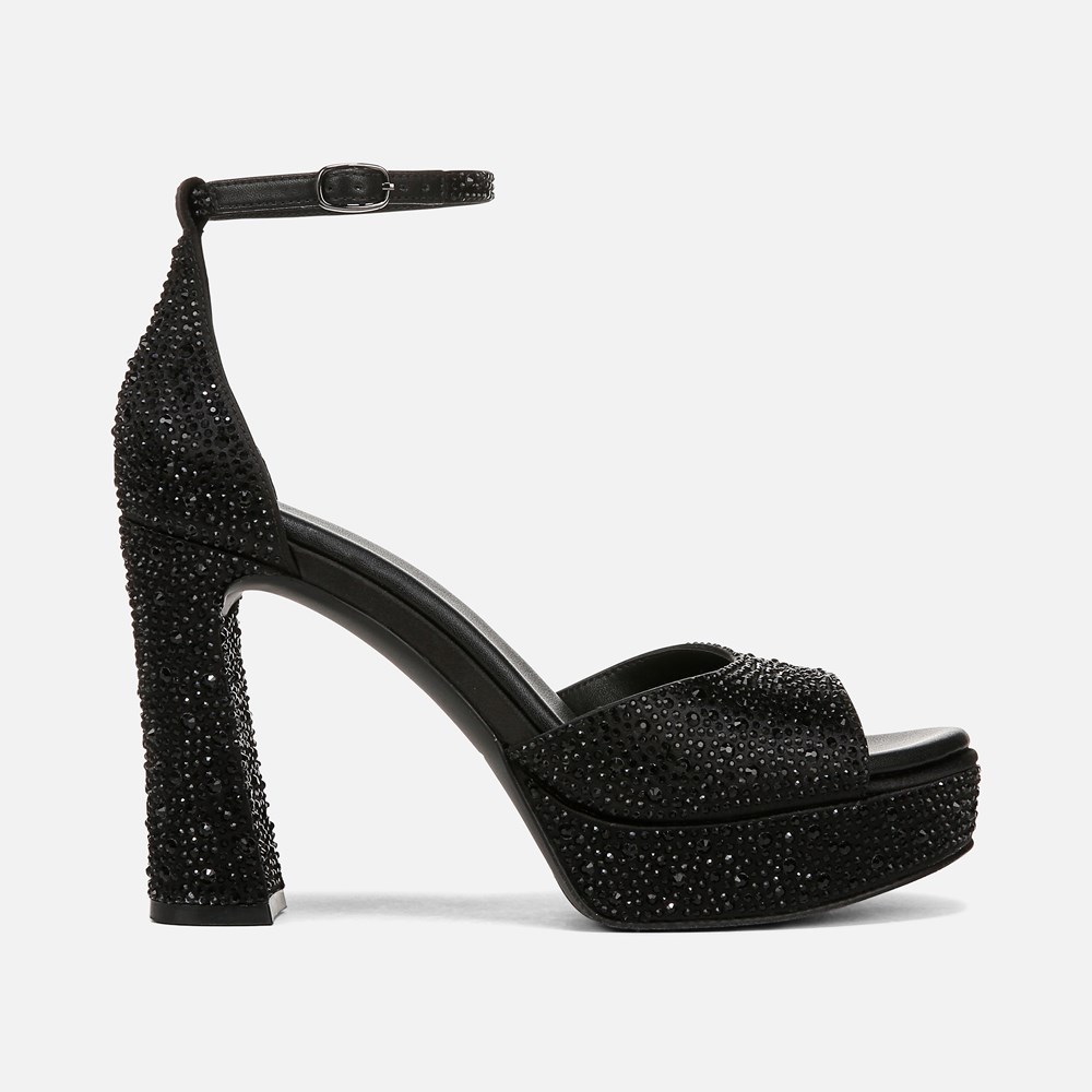 Naturalizer 27 Edit Delphie Dress Sandal - Black Satin Fabric Naturalizer 27 Edit Delphie Dress Sandal - Black Satin Fabric