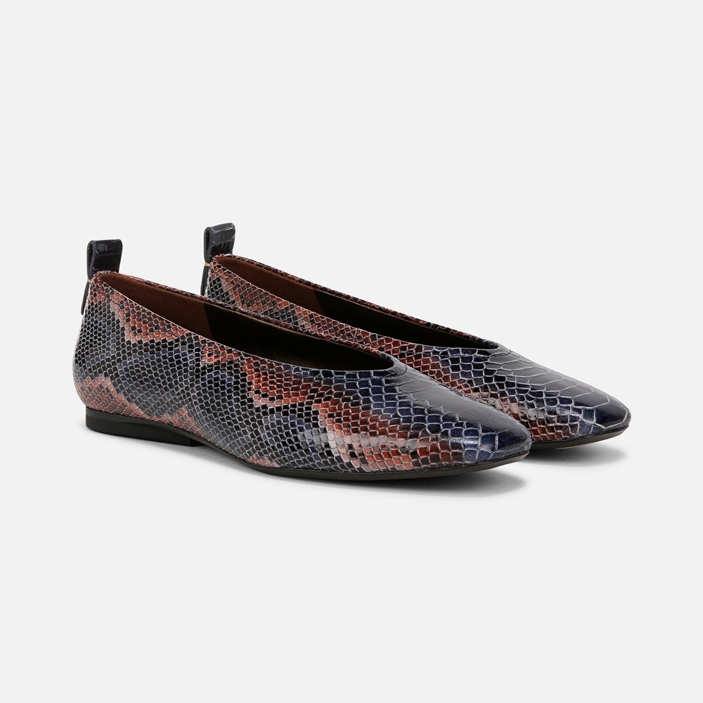 Naturalizer 27 Edit Carla Flat - Blue Snake Print Leather