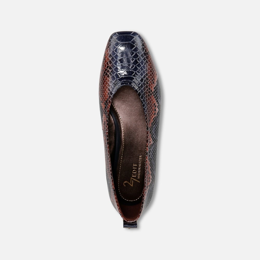 Naturalizer 27 Edit Carla Flat - Blue Snake Print Leather Naturalizer 27 Edit Carla Flat - Blue Snake Print Leather