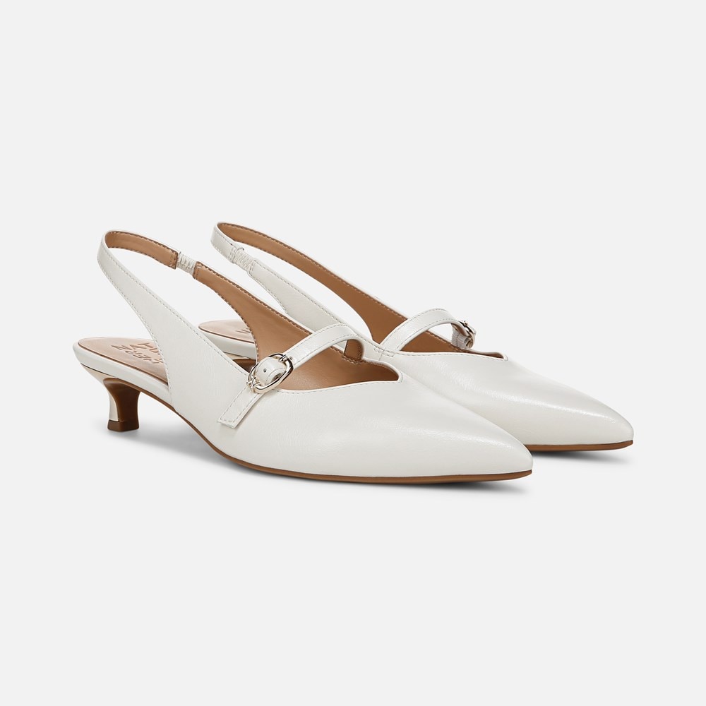 Naturalizer Grayson Mary Jane Slingback - Warm White Faux Leather Naturalizer Grayson Mary Jane Slingback - Warm White Faux Leather