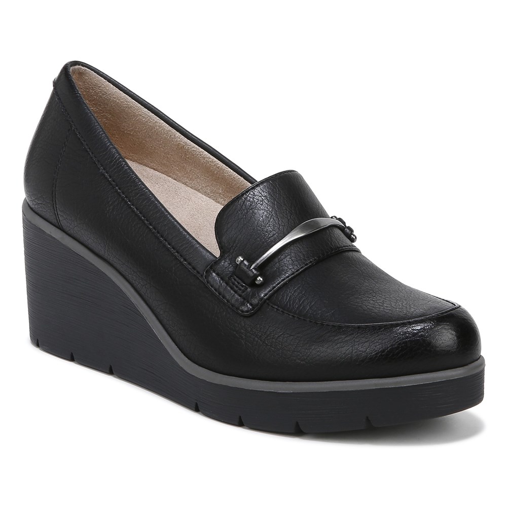 Naturalizer SOUL Achieve Wedge - Black Synthetic