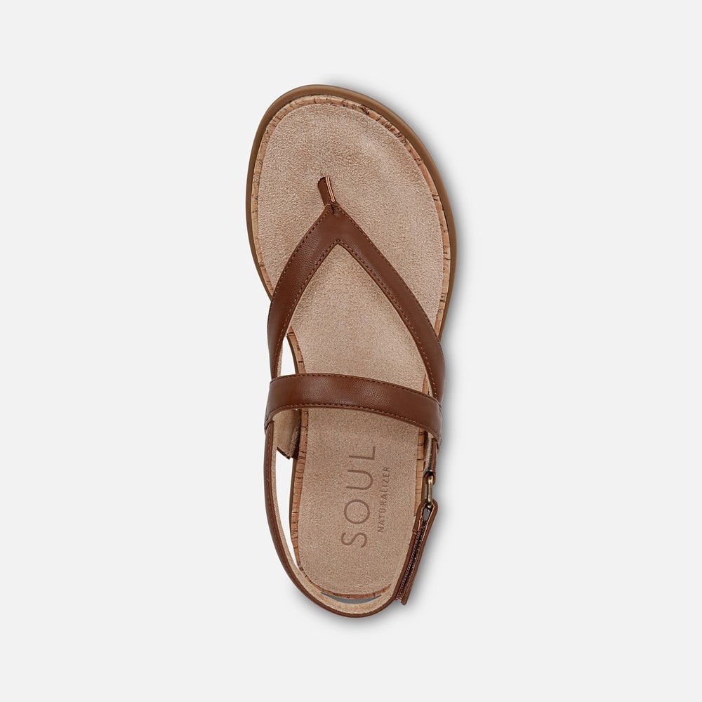 Naturalizer SOUL Carolyn Sandal - Brown Faux Leather Naturalizer SOUL Carolyn Sandal - Brown Faux Leather