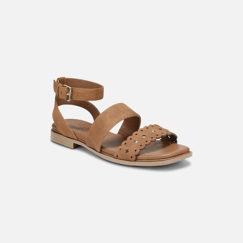 Naturalizer Gana Strappy Sandal - Brown Faux Leather Naturalizer Gana Strappy Sandal - Brown Faux Leather
