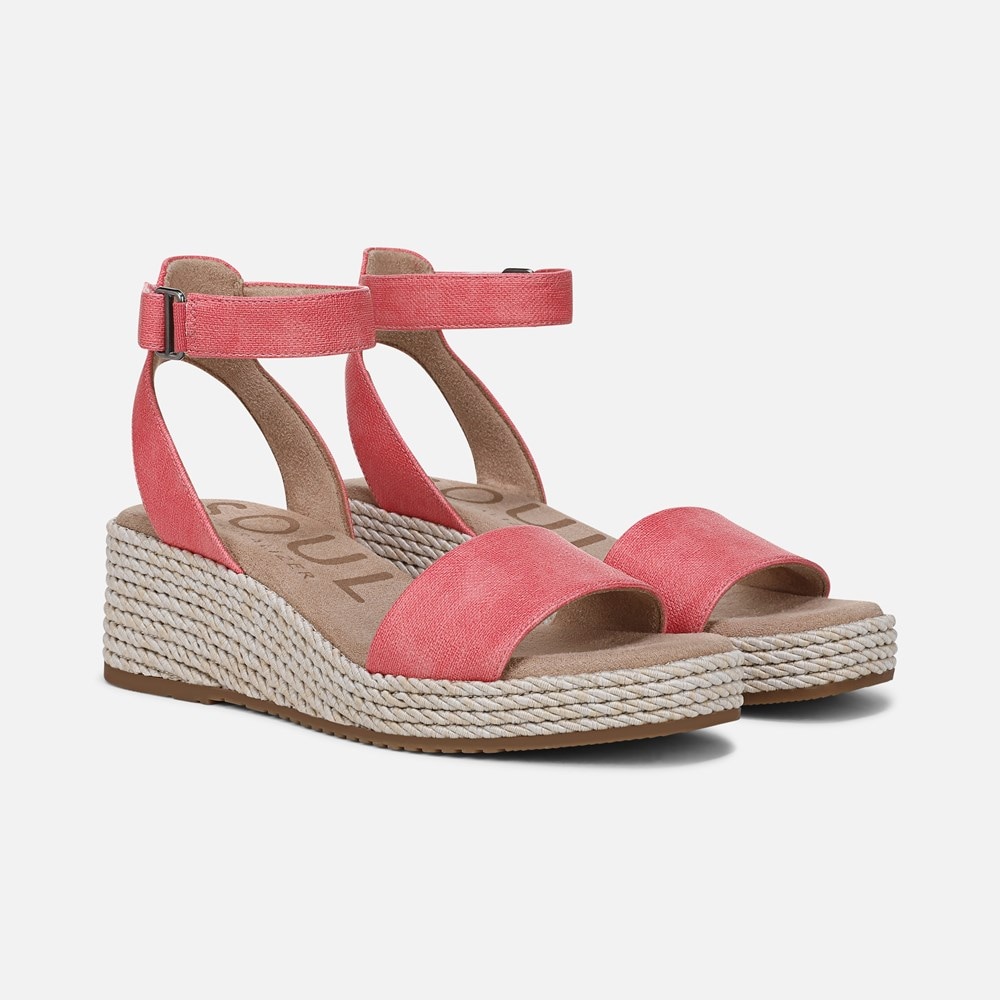 Naturalizer SOUL Gloria Espadrille - Coral Fabric