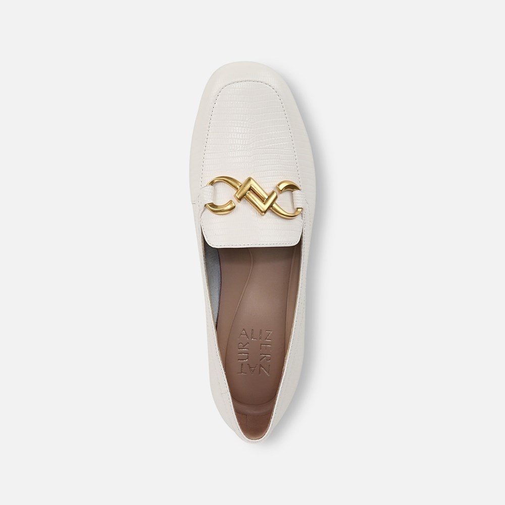 Naturalizer Jovie Bit Loafer - Warm White Lizard Pattern Leather Naturalizer Jovie Bit Loafer - Warm White Lizard Pattern Leather