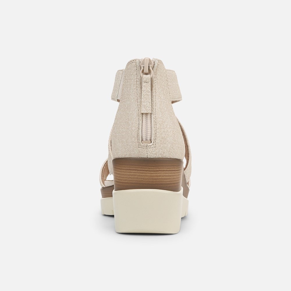 Naturalizer Soul Goodtimes Wedge Sandal - Light Sand Faux Leather
