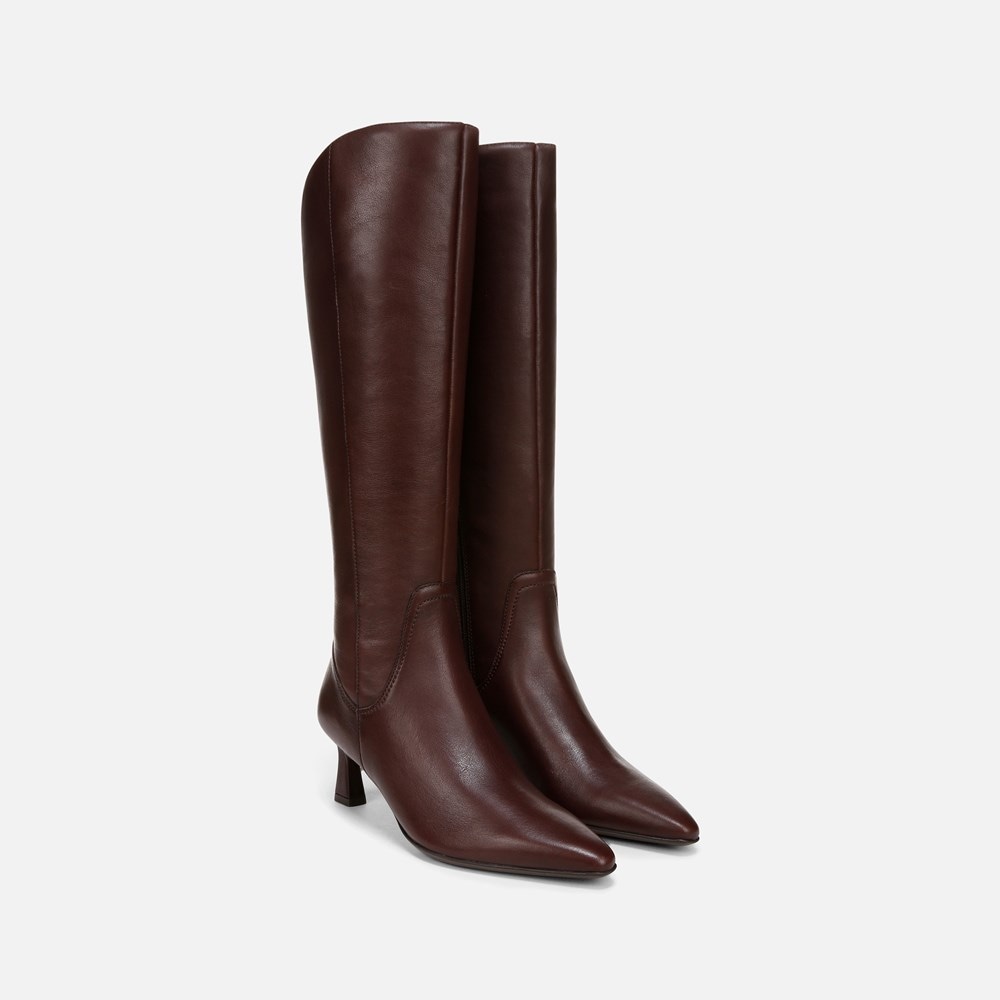 Naturalizer Deesha Wide Calf Knee High Boot - Chocolate Bar Leather