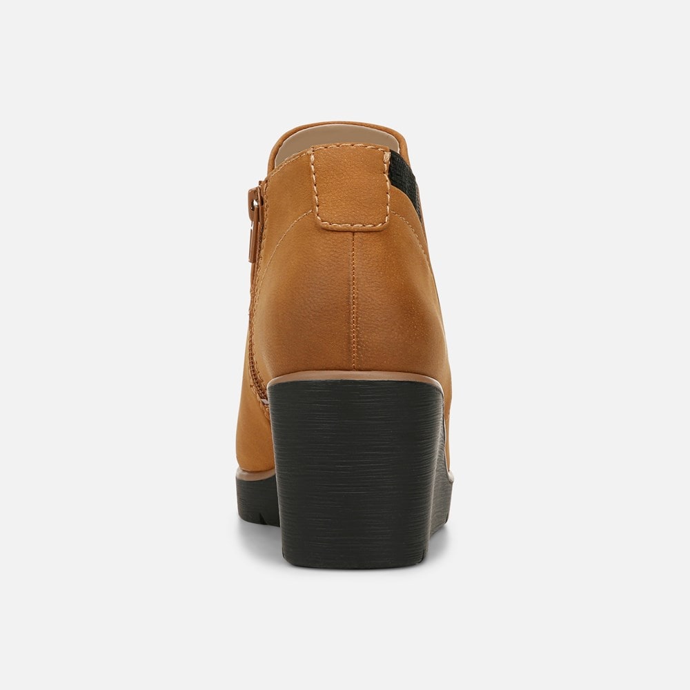 Naturalizer SOUL Affirm Weather Resistant Ankle Booties - Light Toffee Faux Leather