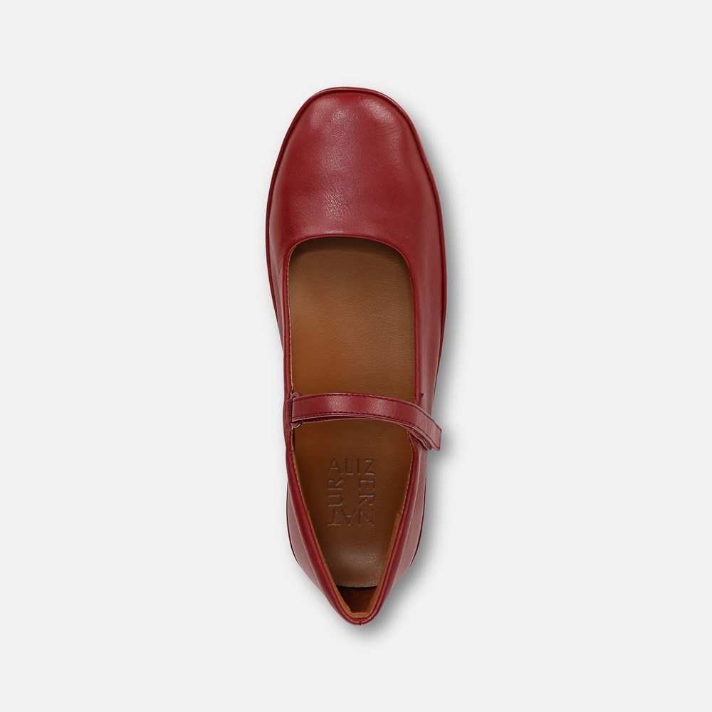 Naturalizer Behold Mary Jane Flat - Cranberry Leather Naturalizer Behold Mary Jane Flat - Cranberry Leather