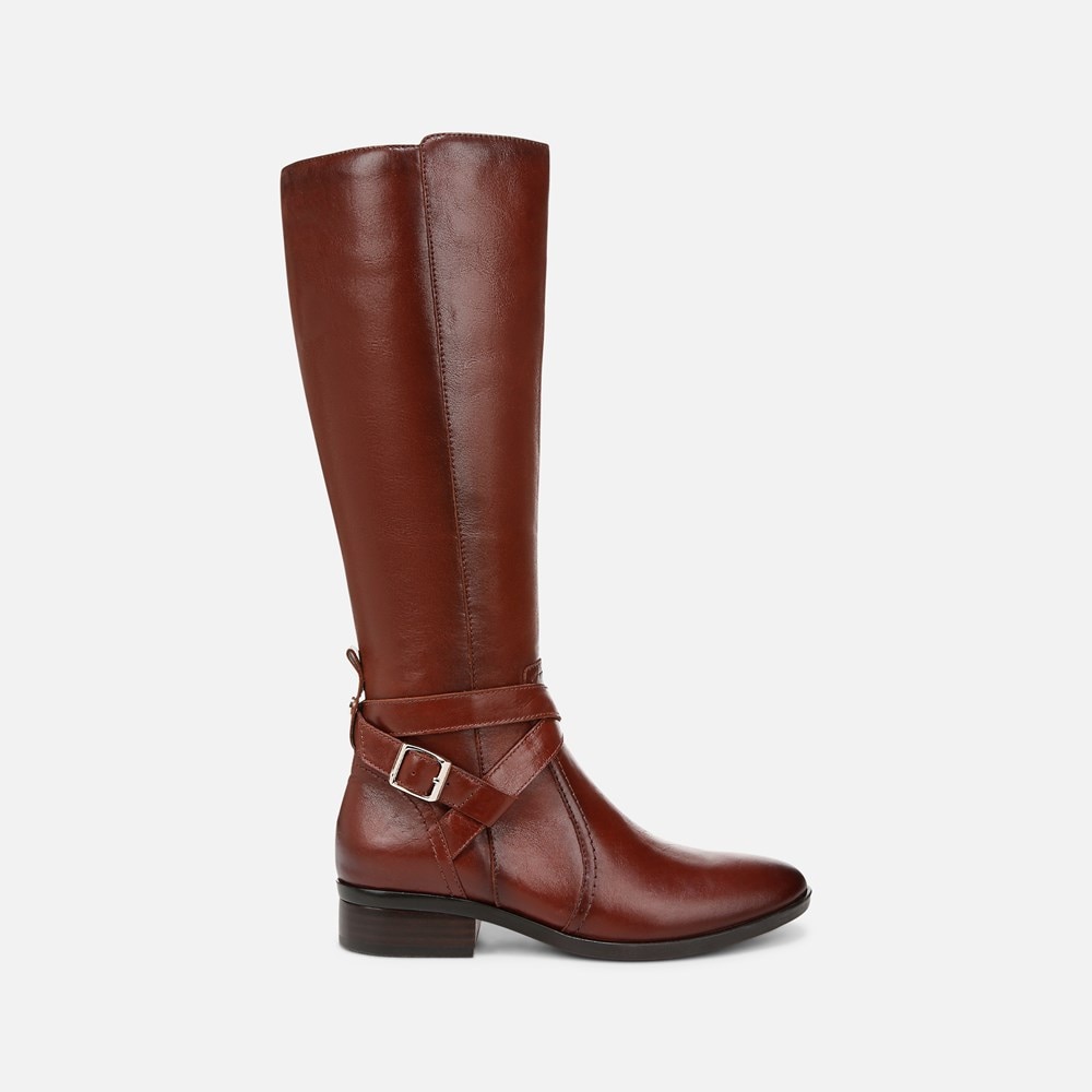 Naturalizer Rena 2 Narrow Calf Riding Boot - Deep Saddle Brown Leather Naturalizer Rena 2 Narrow Calf Riding Boot - Deep Saddle Brown Leather