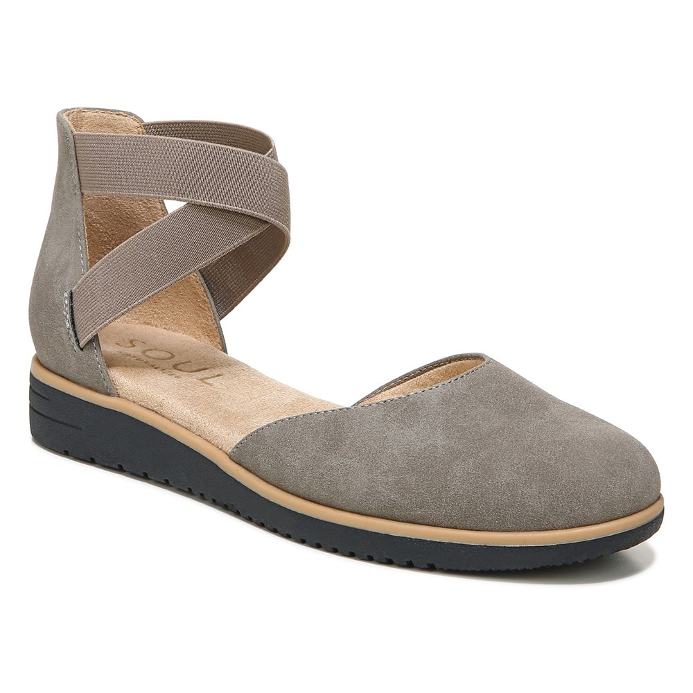 Naturalizer SOUL Intro Flat - Grey Synthetic Nubuck Naturalizer SOUL Intro Flat - Grey Synthetic Nubuck
