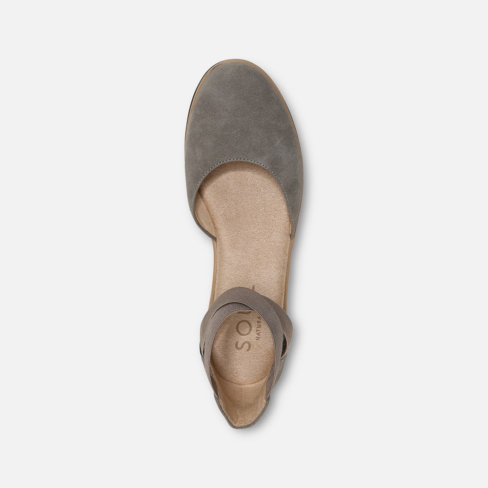 Naturalizer SOUL Intro Flat - Grey Synthetic Nubuck Naturalizer SOUL Intro Flat - Grey Synthetic Nubuck