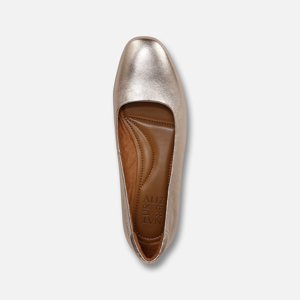 Naturalizer Kelly Ballet Flat - Warm Silver Leather Naturalizer Kelly Ballet Flat - Warm Silver Leather
