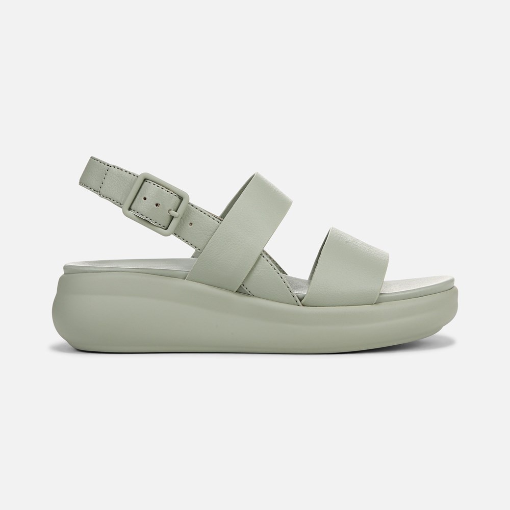 Naturalizer Coast Wedge Sandal - Pistachio Green Faux Leather Naturalizer Coast Wedge Sandal - Pistachio Green Faux Leather