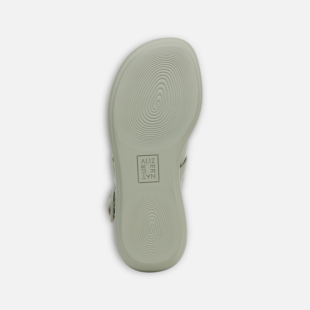 Naturalizer Coast Wedge Sandal - Pistachio Green Faux Leather Naturalizer Coast Wedge Sandal - Pistachio Green Faux Leather