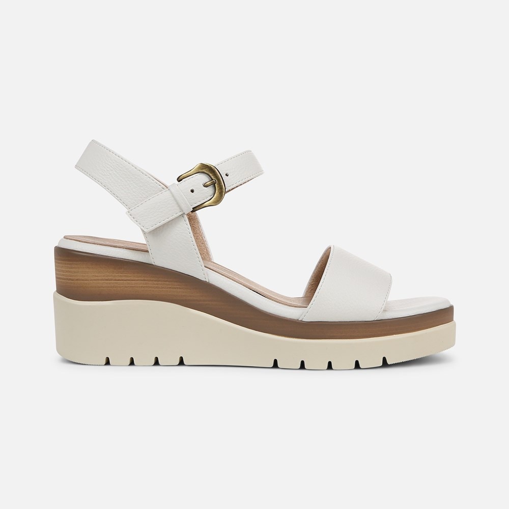 Naturalizer SOUL Graciela Wedge Sandal - White Faux Leather Naturalizer SOUL Graciela Wedge Sandal - White Faux Leather