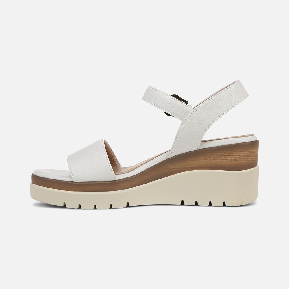 Naturalizer SOUL Graciela Wedge Sandal - White Faux Leather Naturalizer SOUL Graciela Wedge Sandal - White Faux Leather