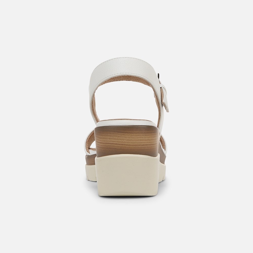 Naturalizer SOUL Graciela Wedge Sandal - White Faux Leather Naturalizer SOUL Graciela Wedge Sandal - White Faux Leather