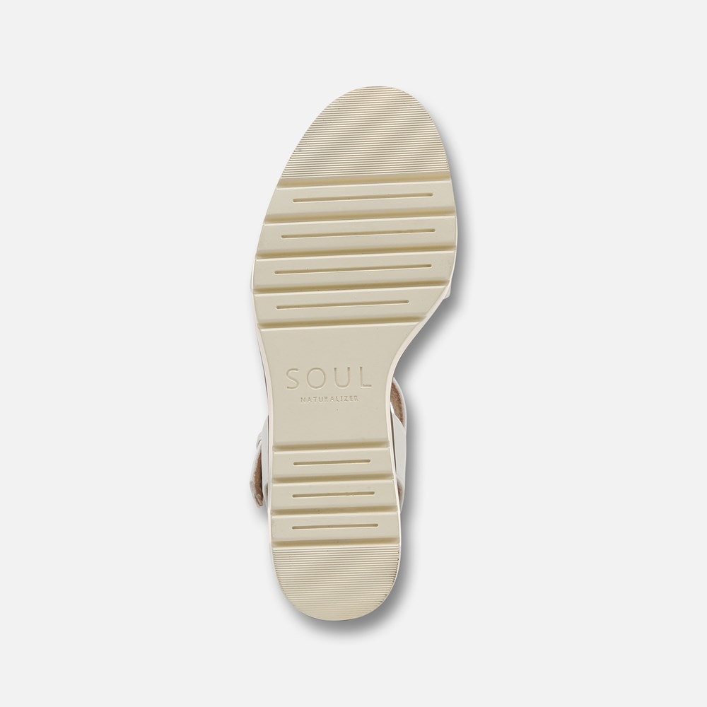 Naturalizer SOUL Graciela Wedge Sandal - White Faux Leather Naturalizer SOUL Graciela Wedge Sandal - White Faux Leather