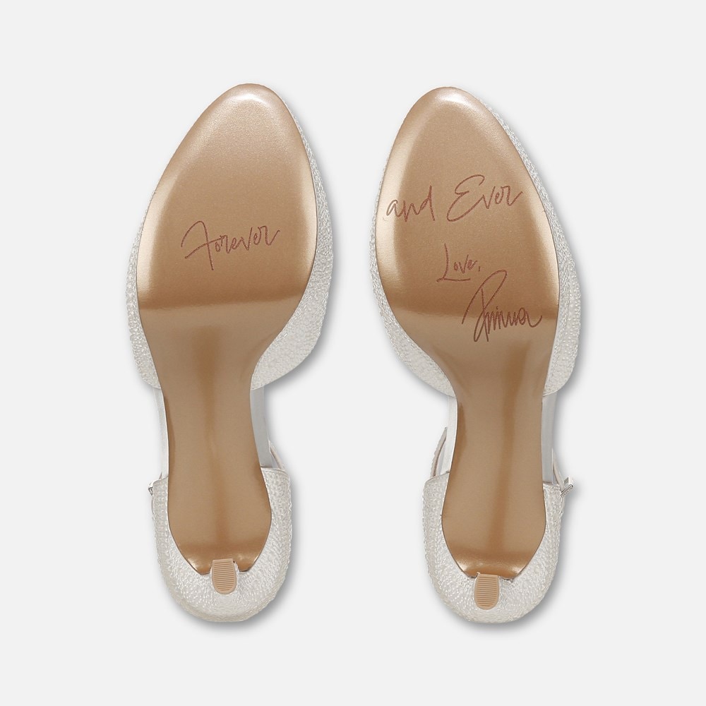 Naturalizer Rak Ankle Strap Dress Shoe - Silk White Fabric Naturalizer Rak Ankle Strap Dress Shoe - Silk White Fabric