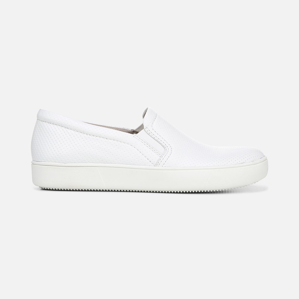 Naturalizer Marianne Slip On Sneaker - White Perforated Leather