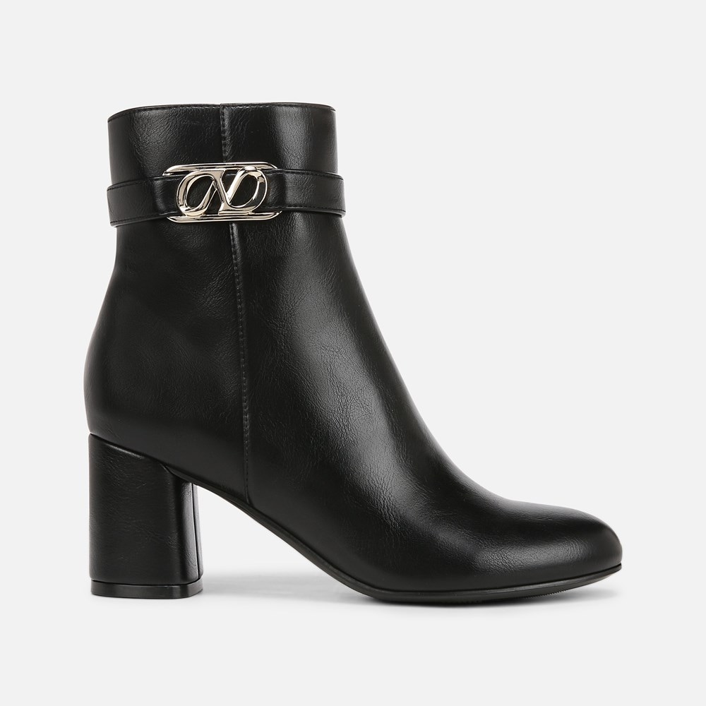 Naturalizer Lottie Ankle Bootie - Black Faux Leather Naturalizer Lottie Ankle Bootie - Black Faux Leather