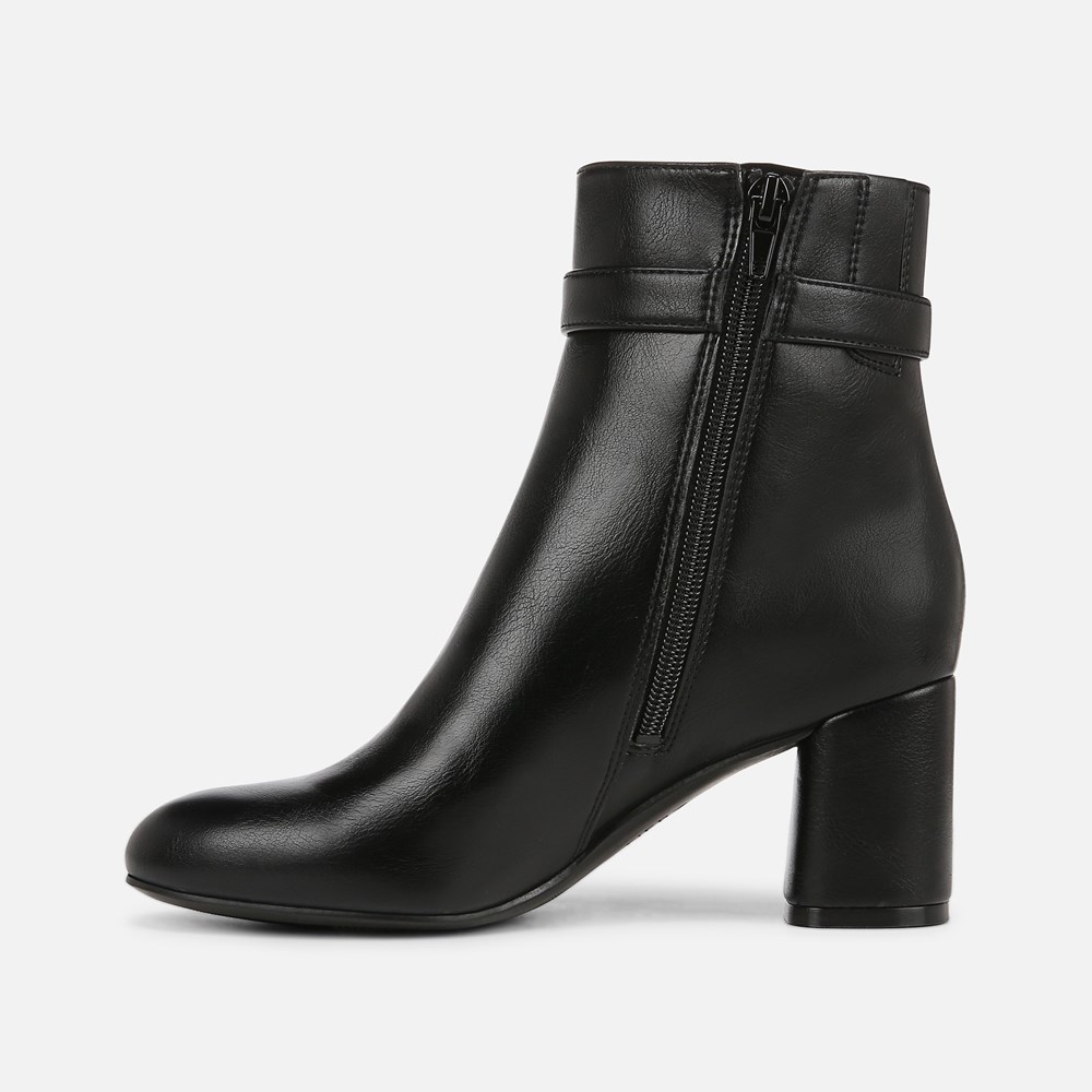 Naturalizer Lottie Ankle Bootie - Black Faux Leather Naturalizer Lottie Ankle Bootie - Black Faux Leather