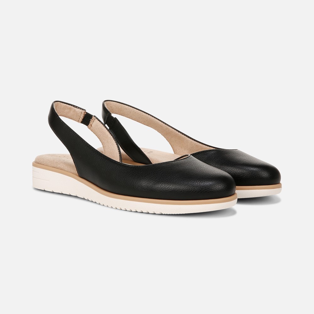 Naturalizer SOUL Idea d'Orsay Flat - Black Faux Leather