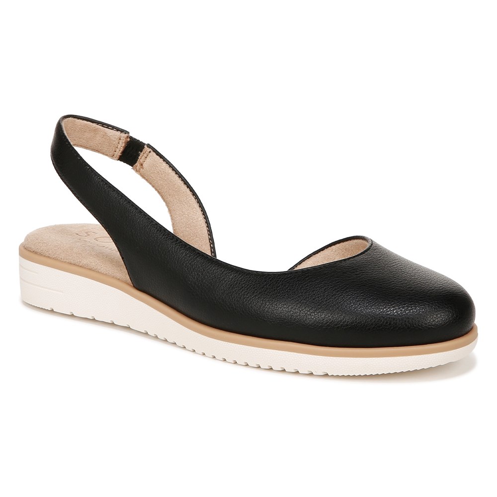 Naturalizer SOUL Idea d\'Orsay Flat - Black Faux Leather Naturalizer SOUL Idea d\'Orsay Flat - Black Faux Leather