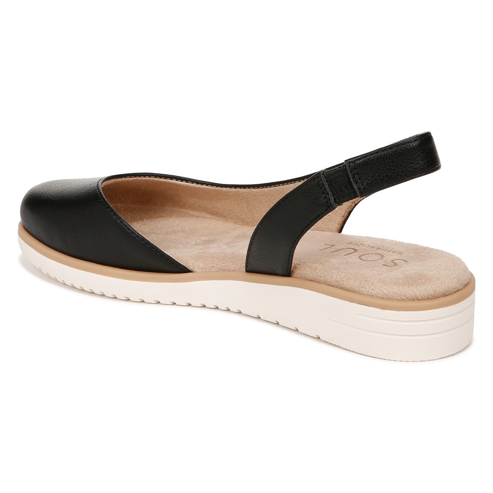 Naturalizer SOUL Idea d\'Orsay Flat - Black Faux Leather Naturalizer SOUL Idea d\'Orsay Flat - Black Faux Leather