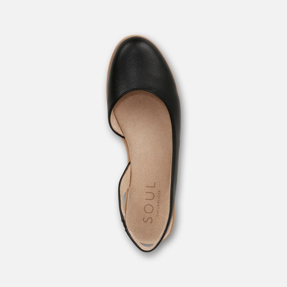 Naturalizer SOUL Idea d\'Orsay Flat - Black Faux Leather Naturalizer SOUL Idea d\'Orsay Flat - Black Faux Leather