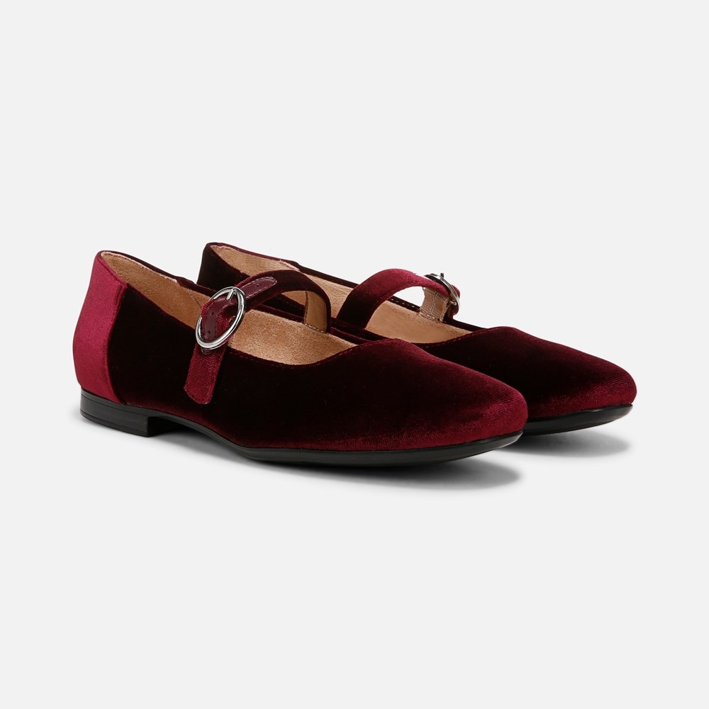 Naturalizer Kelly Mary Jane Flat - Cabernet Sauvignon Velvet Naturalizer Kelly Mary Jane Flat - Cabernet Sauvignon Velvet