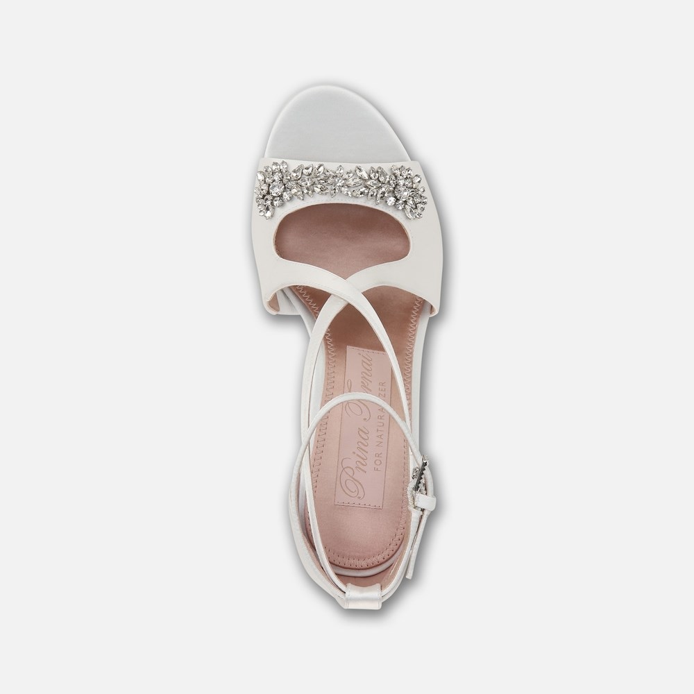 Naturalizer Amor Dress Sandal - Silk White Fabric