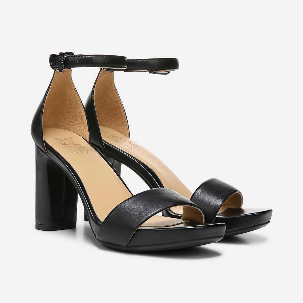 Naturalizer Joy Dress Sandal - Black Leather