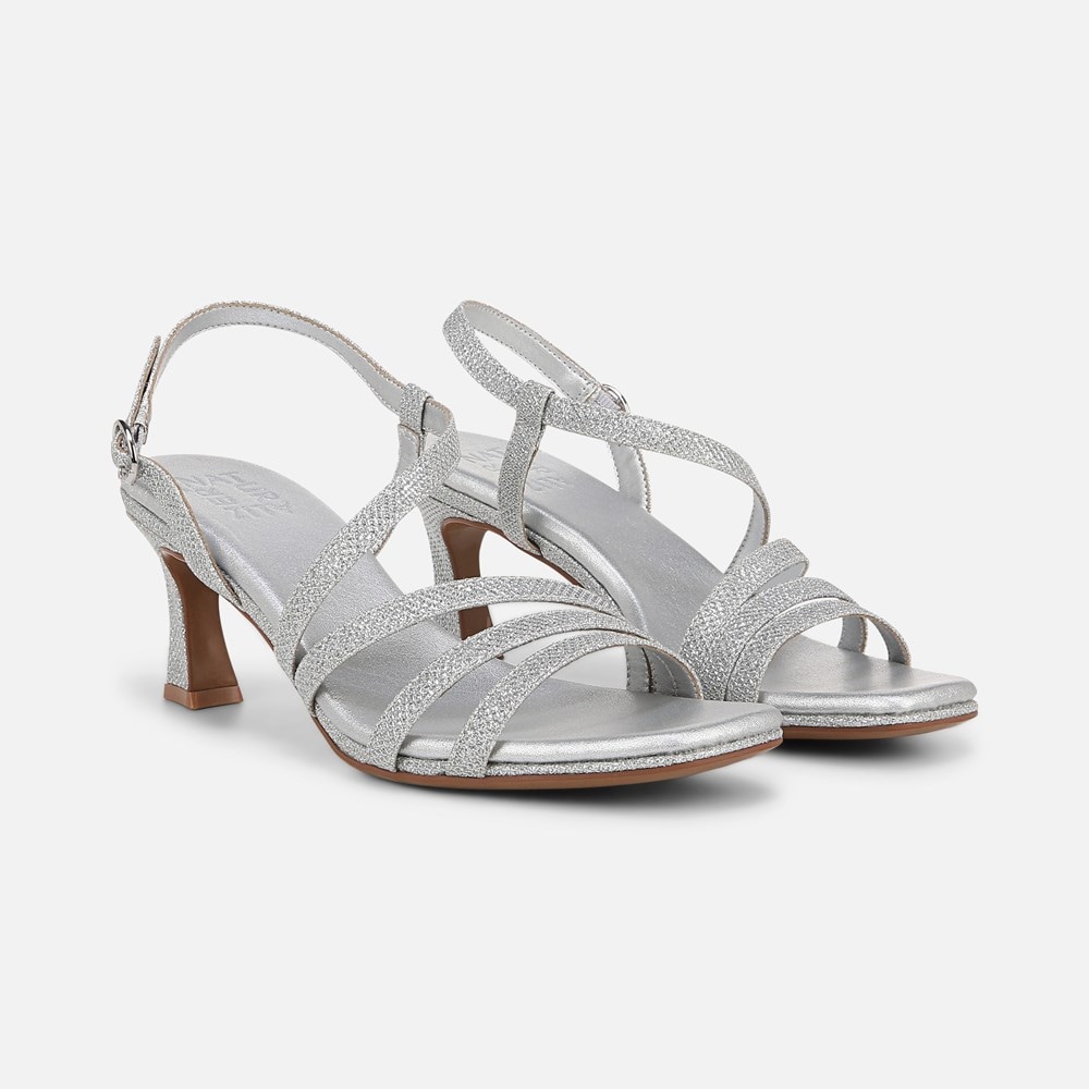Naturalizer Galaxy Dress Sandal - Silver Faux Leather Naturalizer Galaxy Dress Sandal - Silver Faux Leather
