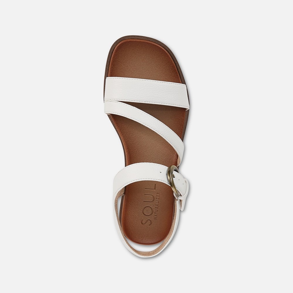 Naturalizer SOUL Jayvee Sandal - White Faux Leather Naturalizer SOUL Jayvee Sandal - White Faux Leather