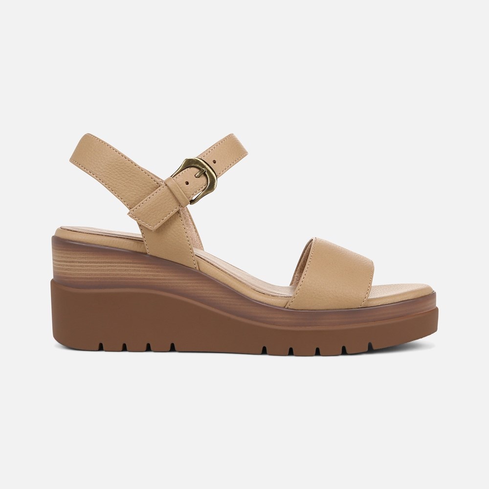 Naturalizer SOUL Graciela Wedge Sandal - Birch Tan Faux Leather Naturalizer SOUL Graciela Wedge Sandal - Birch Tan Faux Leather