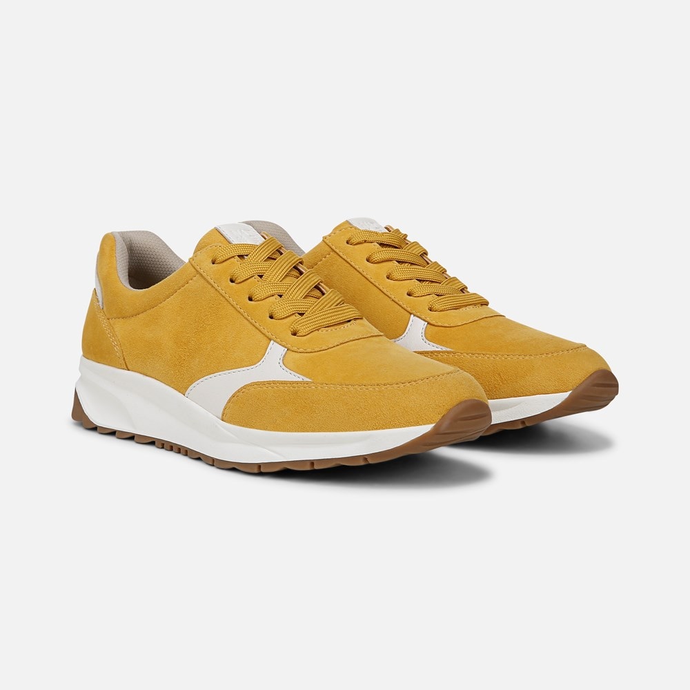 Naturalizer Shay Lace Up Sneaker - Spicy Yellow Leather