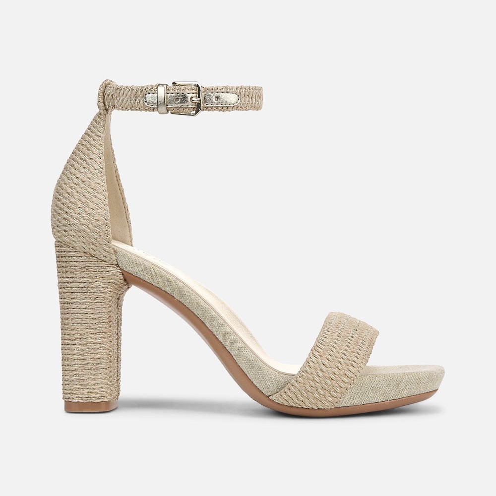 Naturalizer Joy Dress Sandal - Natural Gold Woven Fabric Naturalizer Joy Dress Sandal - Natural Gold Woven Fabric