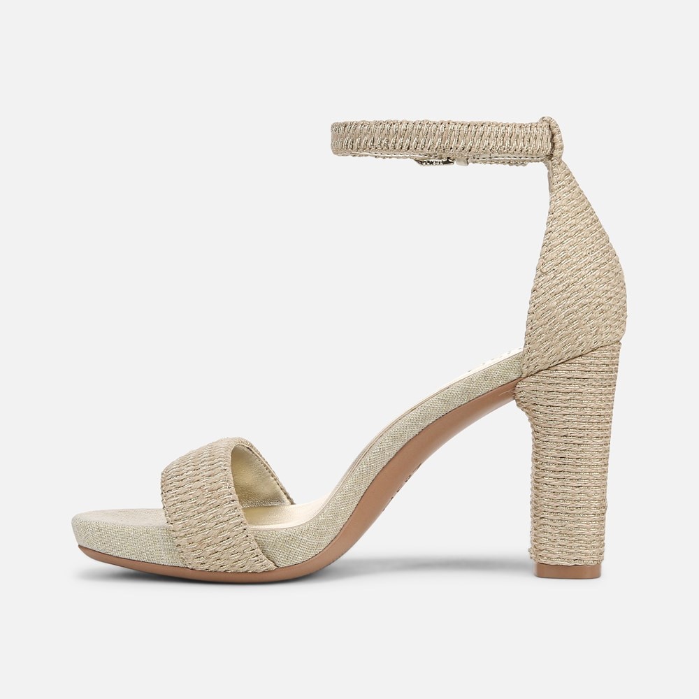 Naturalizer Joy Dress Sandal - Natural Gold Woven Fabric Naturalizer Joy Dress Sandal - Natural Gold Woven Fabric