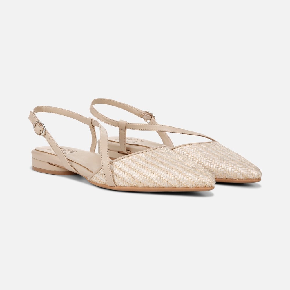 Naturalizer Hawaii Slingback Flat - Opal Natural / Tan Fabric Naturalizer Hawaii Slingback Flat - Opal Natural / Tan Fabric