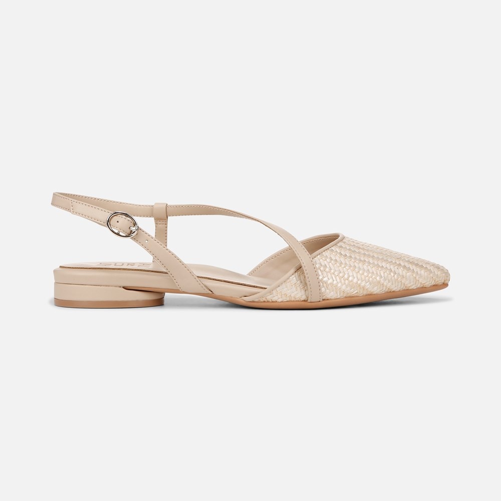 Naturalizer Hawaii Slingback Flat - Opal Natural / Tan Fabric Naturalizer Hawaii Slingback Flat - Opal Natural / Tan Fabric