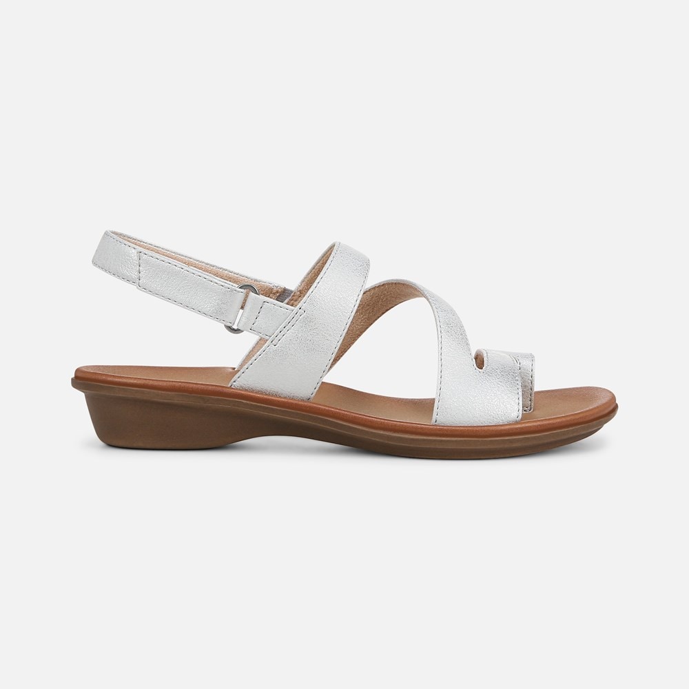 Naturalizer Soul Shakina Sandal - Silver Faux Leather Naturalizer Soul Shakina Sandal - Silver Faux Leather