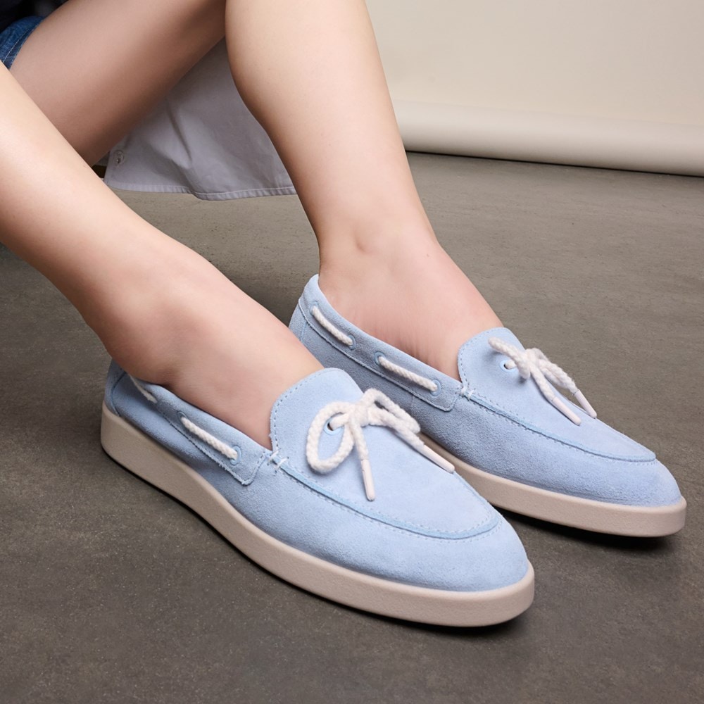 Naturalizer Keel Boat Shoe - Ice Blue Suede Naturalizer Keel Boat Shoe - Ice Blue Suede