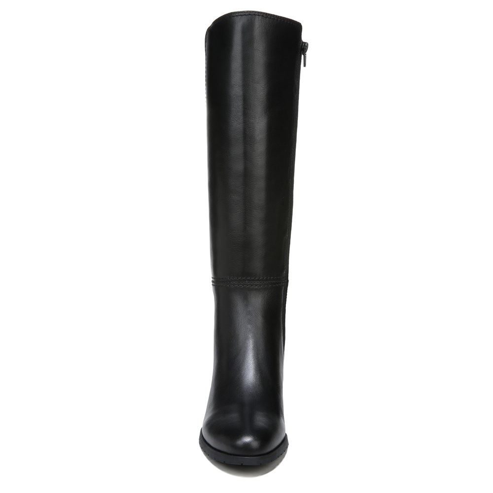 Naturalizer Brent Weatherproof Wide Calf Knee High Boot - BLACK LEATHER Naturalizer Brent Weatherproof Wide Calf Knee High Boot - BLACK LEATHER
