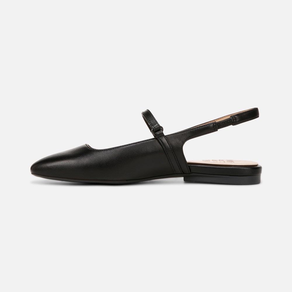 Naturalizer Connie Mary Jane Slingback Flat - Black Leather Naturalizer Connie Mary Jane Slingback Flat - Black Leather