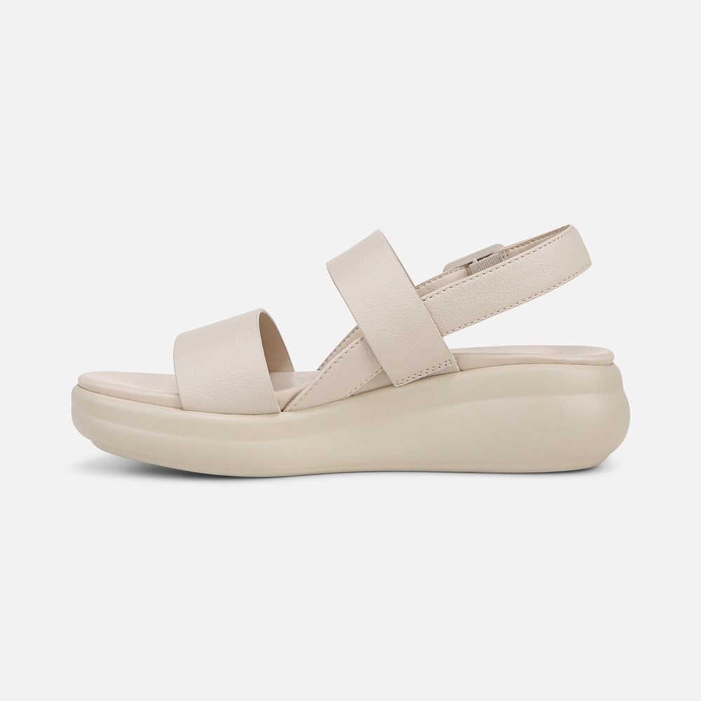 Naturalizer Coast Wedge Sandal - Porcelain Faux Leather
