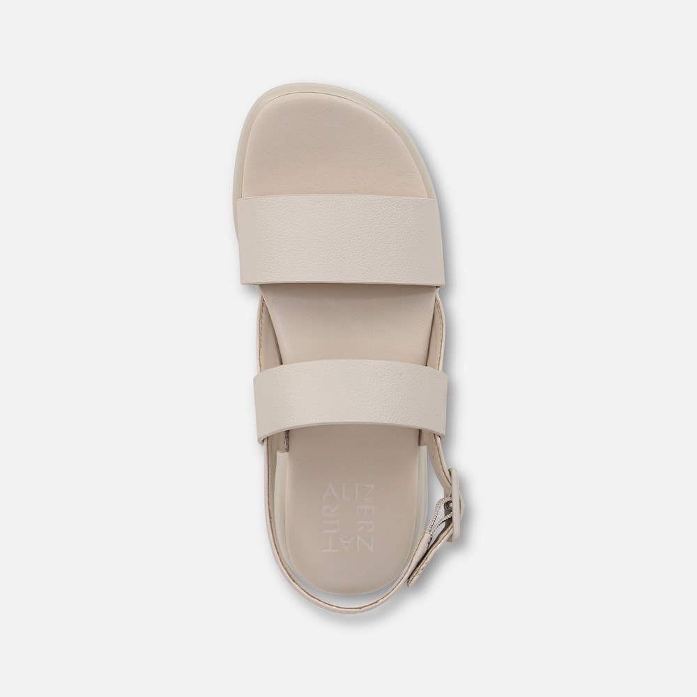 Naturalizer Coast Wedge Sandal - Porcelain Faux Leather